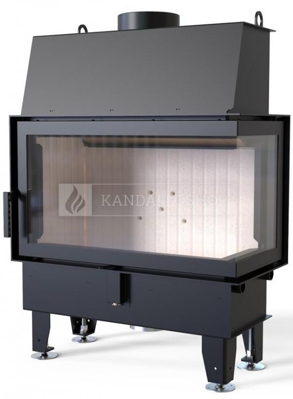 Defro Home IMPULS ME BP légfűtéses kandallóbetét jobbos sarki üveggel kandalloshop