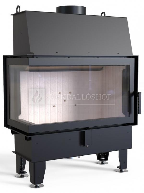 Defro Home IMPULS ME BL légfűtéses kandallóbetét balos sarki üveggel kandalloshop