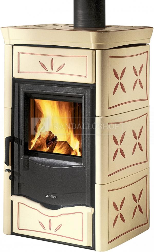La Nordica Nicoletta kerámia borítású kályha öntött vas tűztérrel kandalloshop