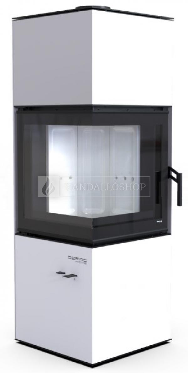 Defro Home Quadroom sarki üveggel ellátott lemez kandallókályha kandalloshop