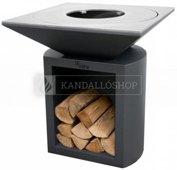 Kerti grill Artiss G2 főzőlappal grafit kandalloshop