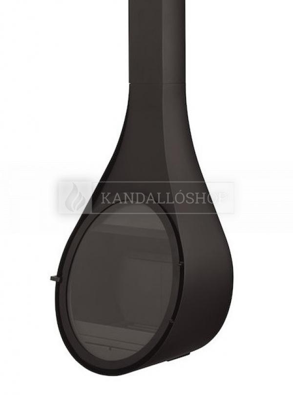Rocal Drop exkluzív ovális kialakítású kandallókályha a falra kandalloshop