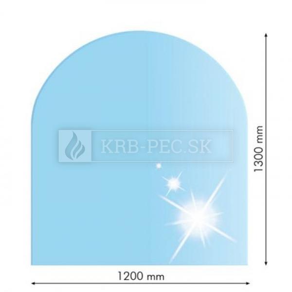 Sklo pod kachle oblúk 120x130 cm