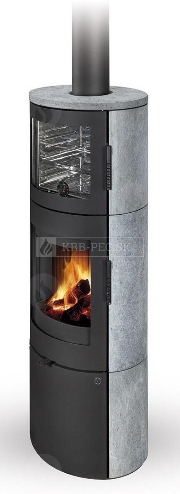 Romotop LUGO N 02 BF krbové kachle s mastencovým obložením a vstavanou rúrou krb-pec