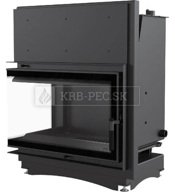 Kratki Oliwia 17 BS L DECO W teplovodná krbová vložka ľavé bočné presklenie DECO krb-pec