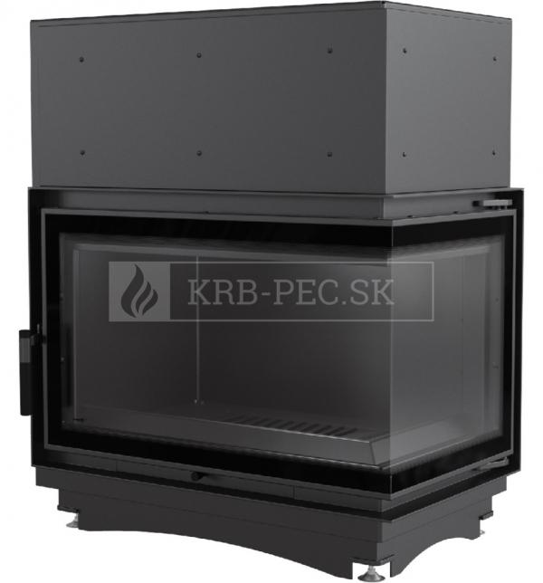 Kratki Oliwia 17 BS P DECO W teplovodná krbová vložka pravé bočné presklenie DECO krb-pec