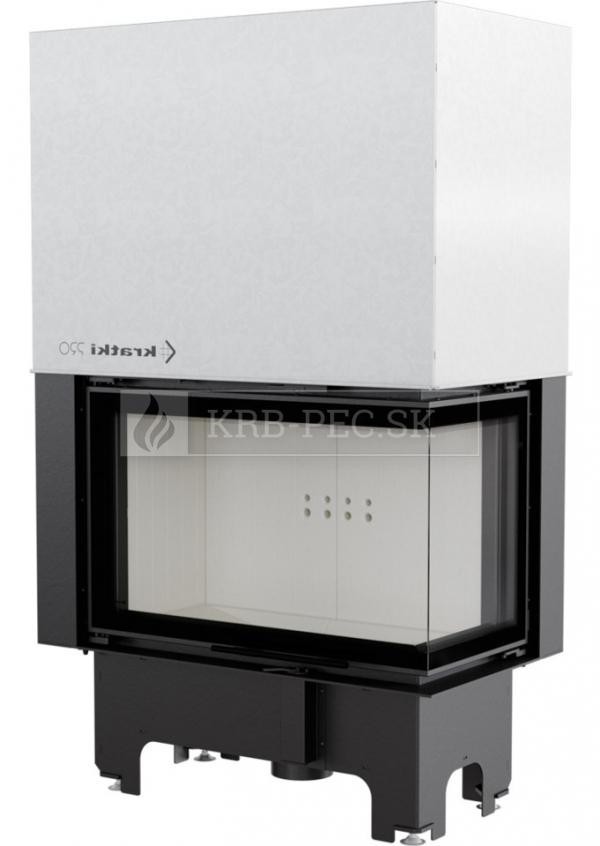 Kratki VNP 810/410 G výkonný rohový krb s výsuvným otváraním dvierok pravé krb-pec