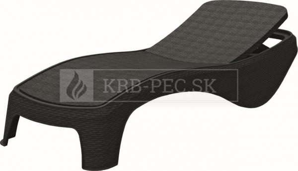 Keter Atlantic lehátko v grafitovej farbe krb-pec