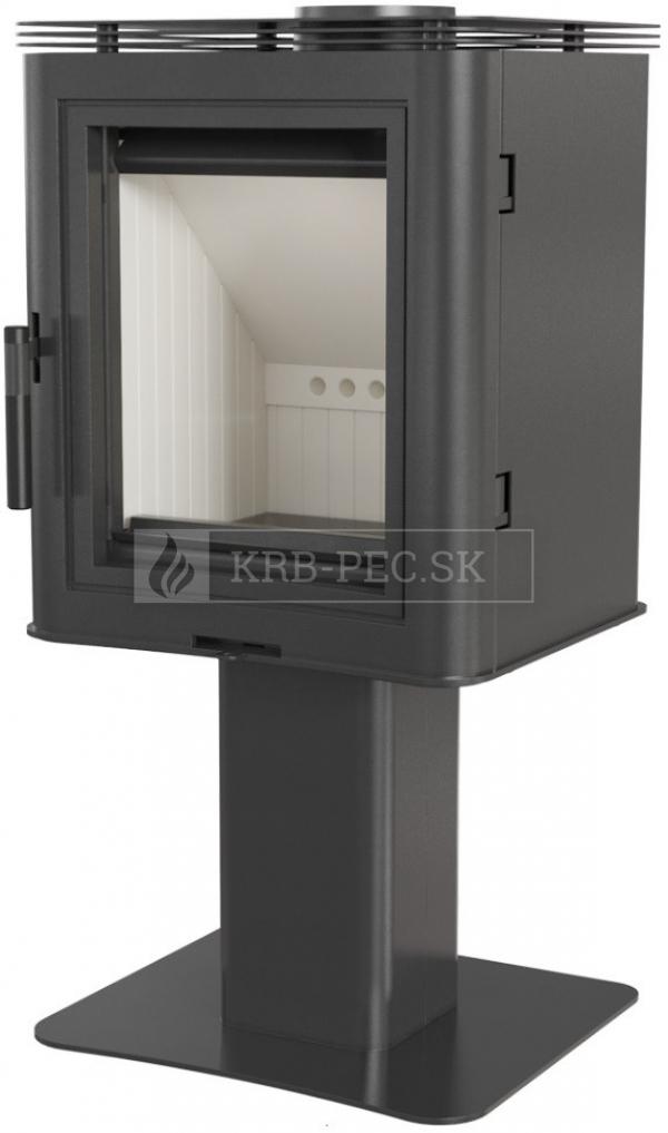 Kratki KOZA K5 oceľové krbové kachle na podstavci krb-pec