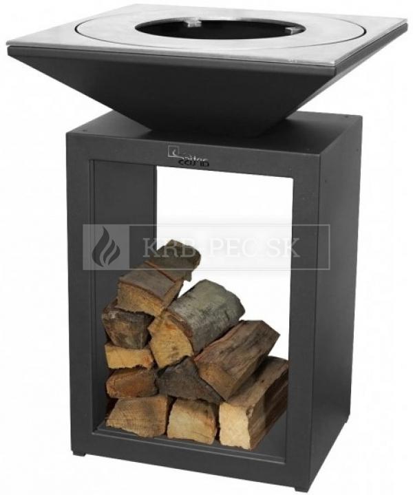 Praktický záhradný gril Artiss G8 Basic grafit krb-pec