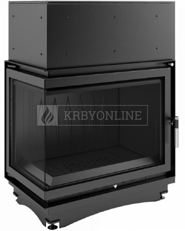 Kratki Amelia 25 kW BS liatinový krb s dizajnovým sklom krbyonline krby, kozuby