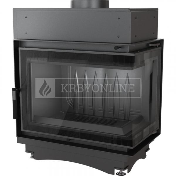 Kratki Maja 12 kW BS DECO P liatinová rohová krbová vložka s veľkým presklením krbyonline