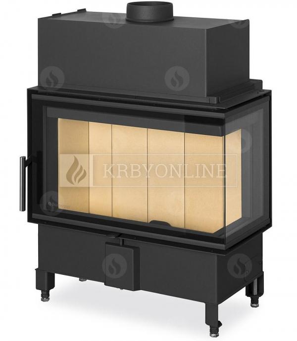 Romotop Heat R/L 2g S 70.44.33.23 oceľová, teplovzdušná, rohová krbová vložka krbyonline, krb, krby, kozub
