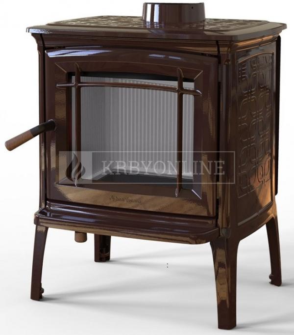 Hergóm CRAFTSBURY liatinové krbové kachle hnedý smalt krbyonline