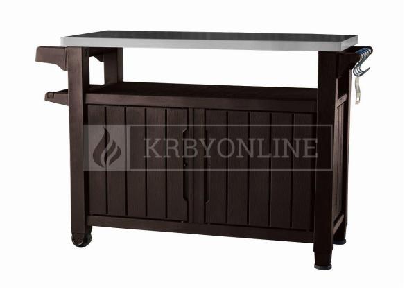 Keter Unity XL grilovací stolík hnedý krbyonline
